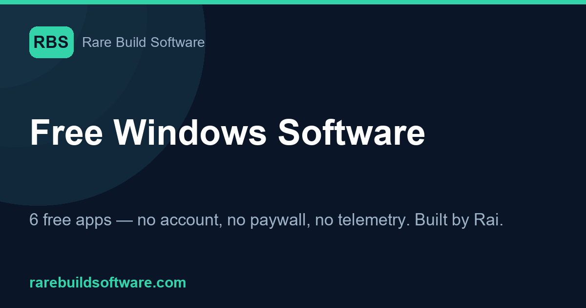 Rebuild Software Free Windows Productivity Dashboard — Habits & Tasks | RBS