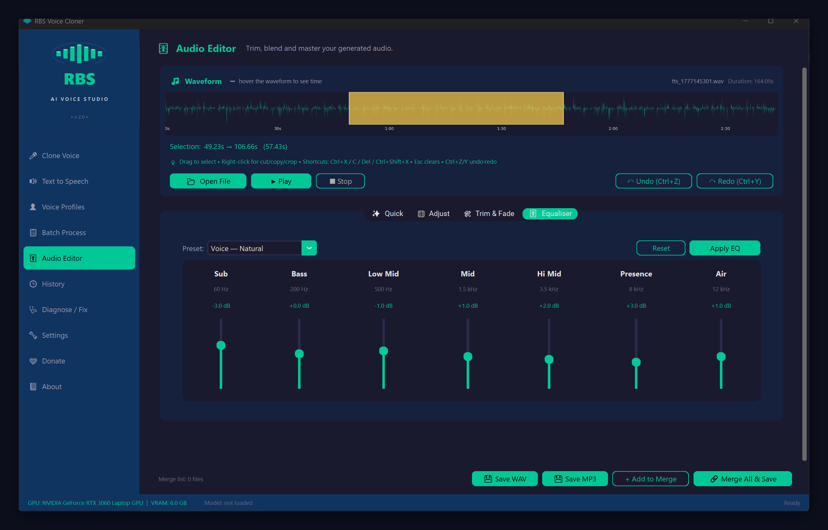 RBS Voice Cloner V2 screenshot